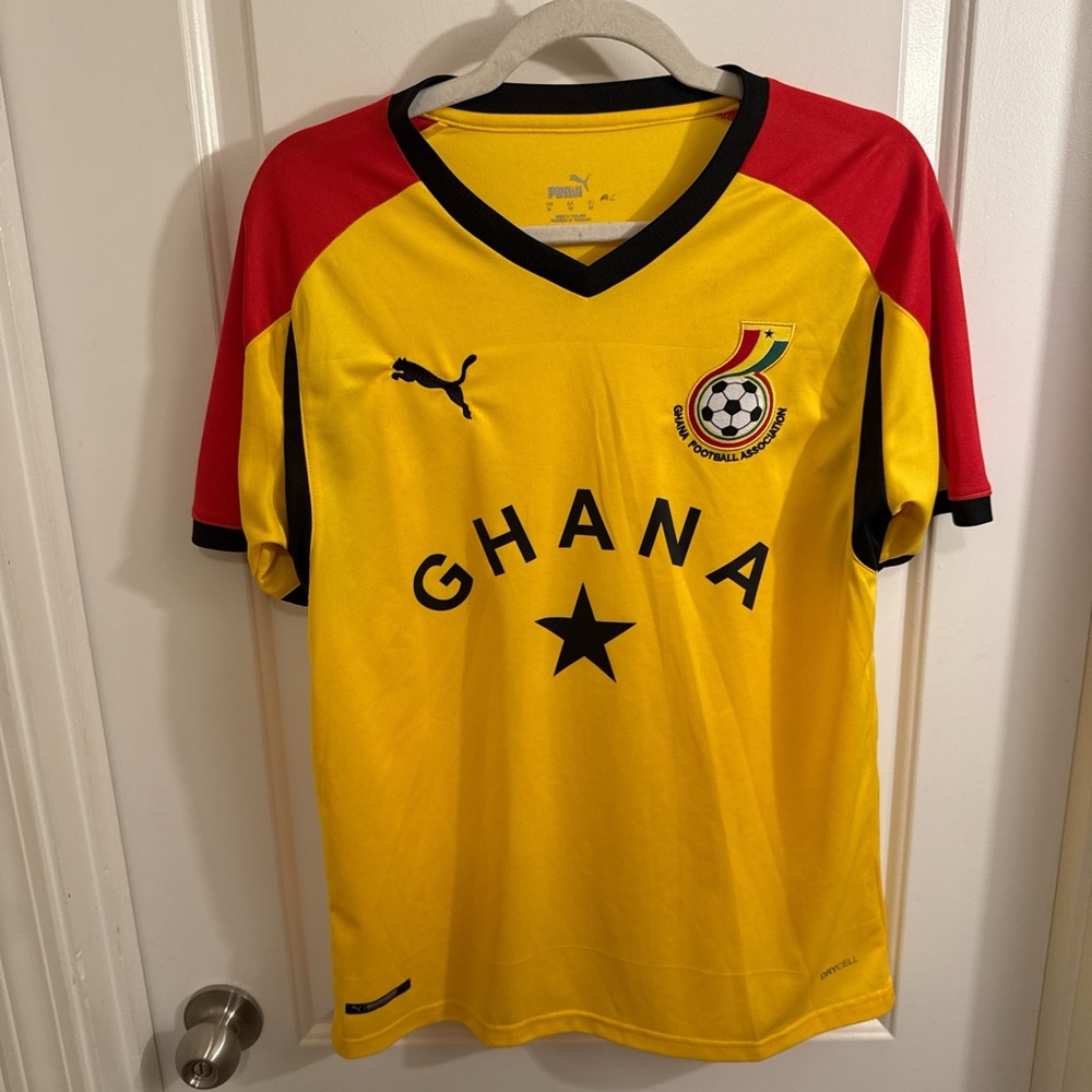 Vintage Puma Ghana Yellow Red Black National Team Jersey
